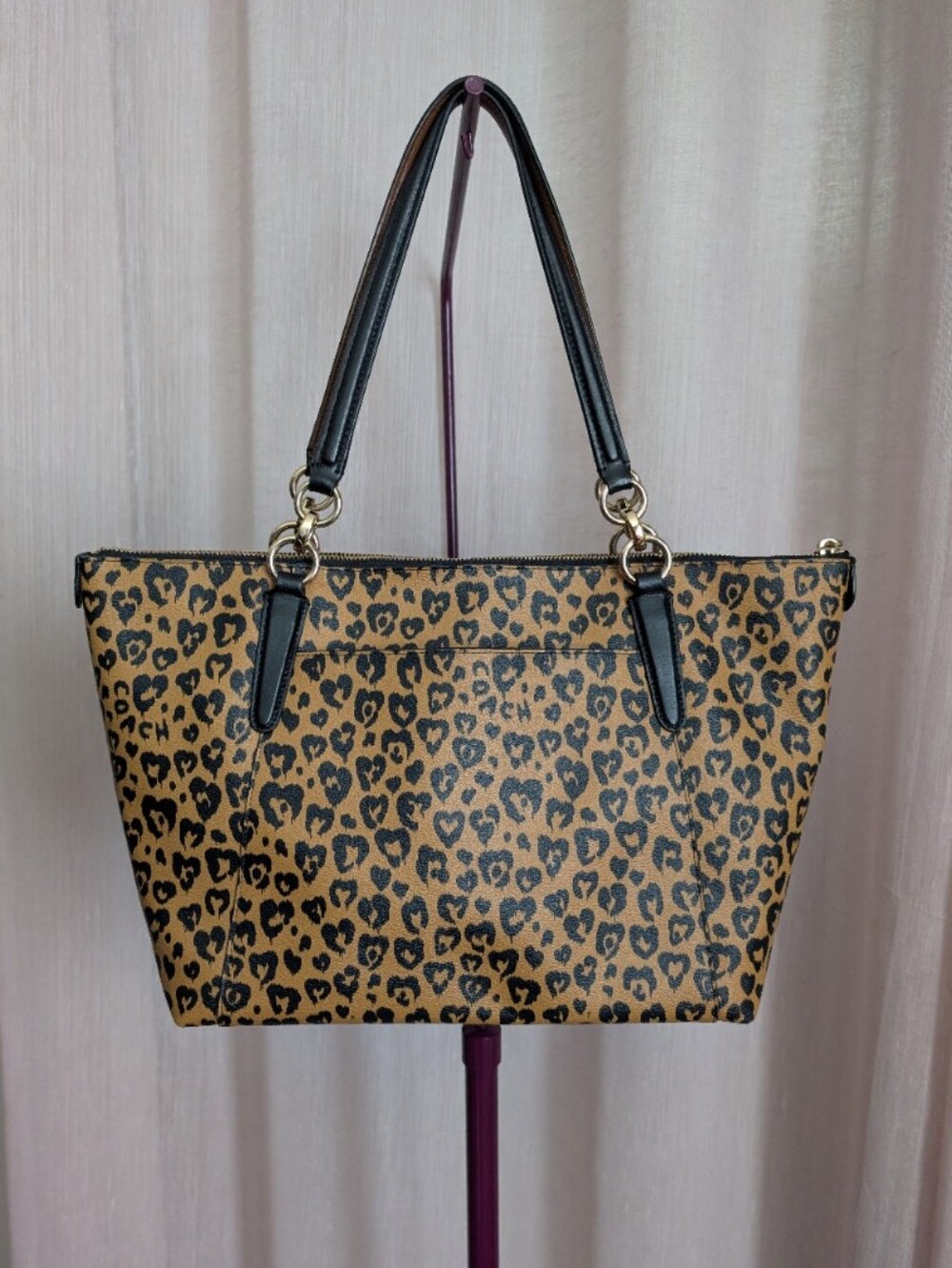COACH Wild At Heart Leopard Tote - Picture 3 of 8